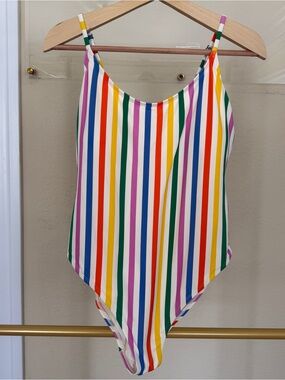 Andie Women’s Rainbow Stripe One-Piece Swimsuit